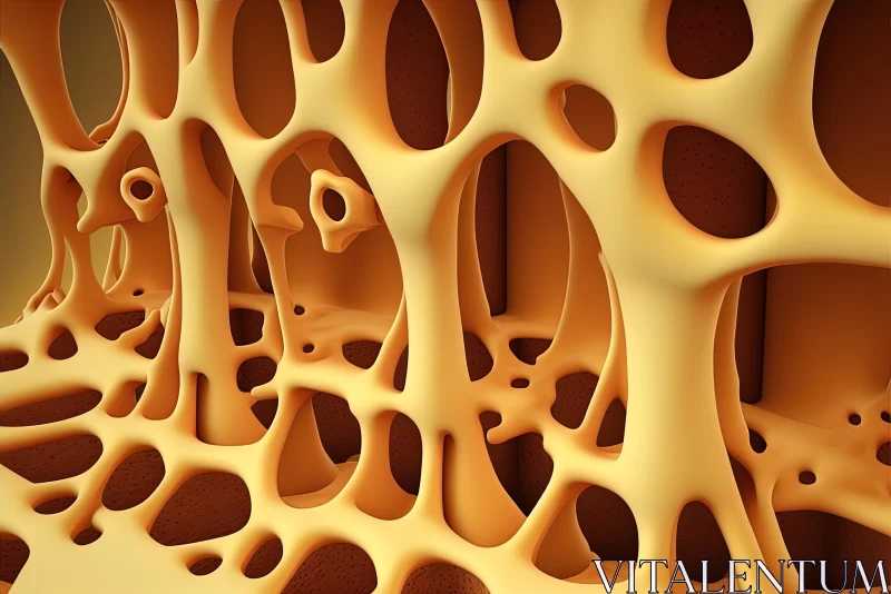 Captivating 3D Rendering of Musculoskeletal Structures | Cheese Art AI Image