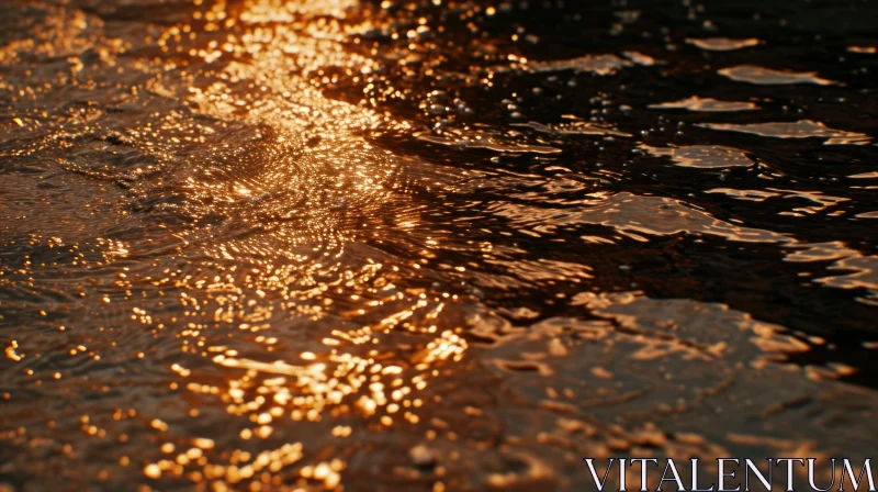 Rippling Water: A Captivating Nature Close-up AI Image