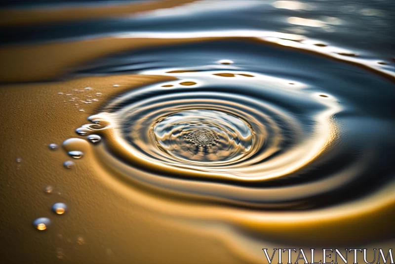 Ripples of Water on Surface | Mesmerizing Artwork AI Image