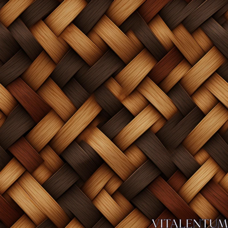 AI ART Detailed Wicker Basket Texture | Natural Materials | Brown Color