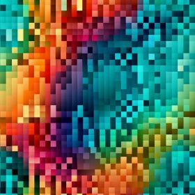 Multicolor Pixel Mosaic Geometric Background