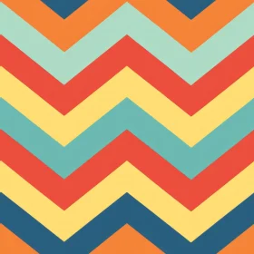 Retro 70s Chevrons Pattern - Vibrant Colors for Home Decor