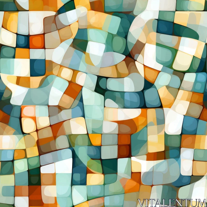 Colorful Mosaic Tile Pattern for Backgrounds and Textures AI Image