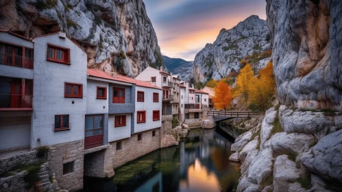 Enchanting Village in Montenegro: A Captivating Sunset in a Rural Valley