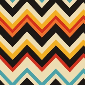 Retro Zigzag Pattern - Colorful Seamless Design