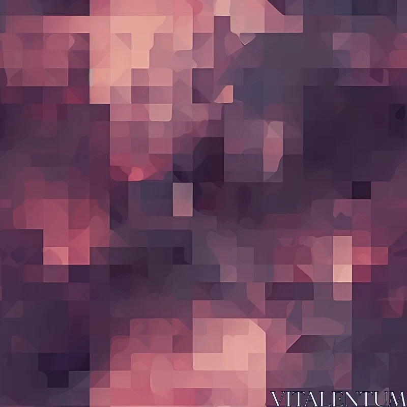 Pixelated Muted Purple Mosaic for Serene Designs AI Image