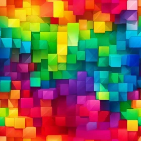 Colorful 3D Beveled Cubes Pattern for Design Projects