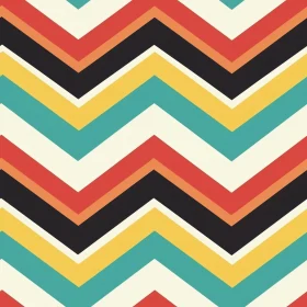 Chevron Pattern in Bright Colors | Seamless Vector Design