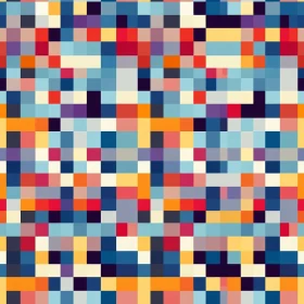 Multicolor Geometric Pixel Pattern