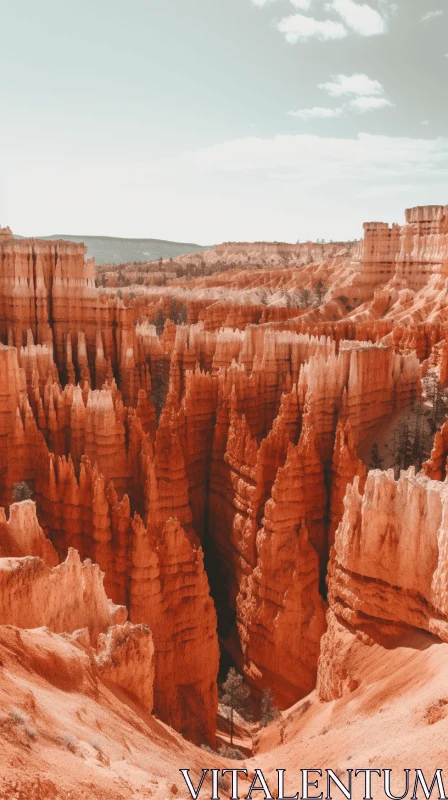 Bryce Canyon Rock Formations: Captivating Cross Processing Art AI Image