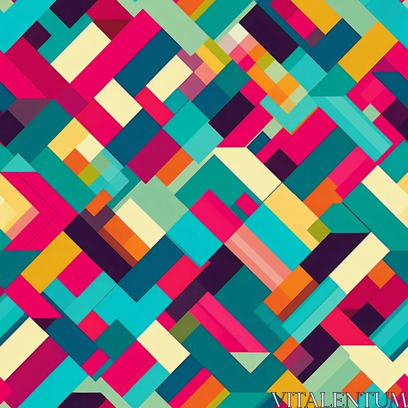 AI ART Colorful Geometric Pattern - Design Element or Background