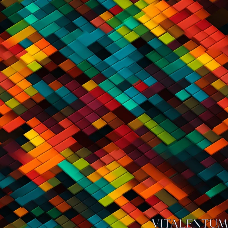 Colorful Abstract Background - Artistic Grid Pattern Design AI Image