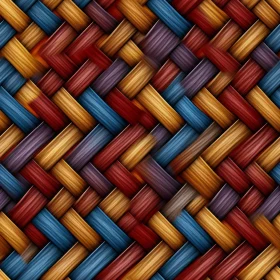 Colorful Wicker Basket Texture Pattern