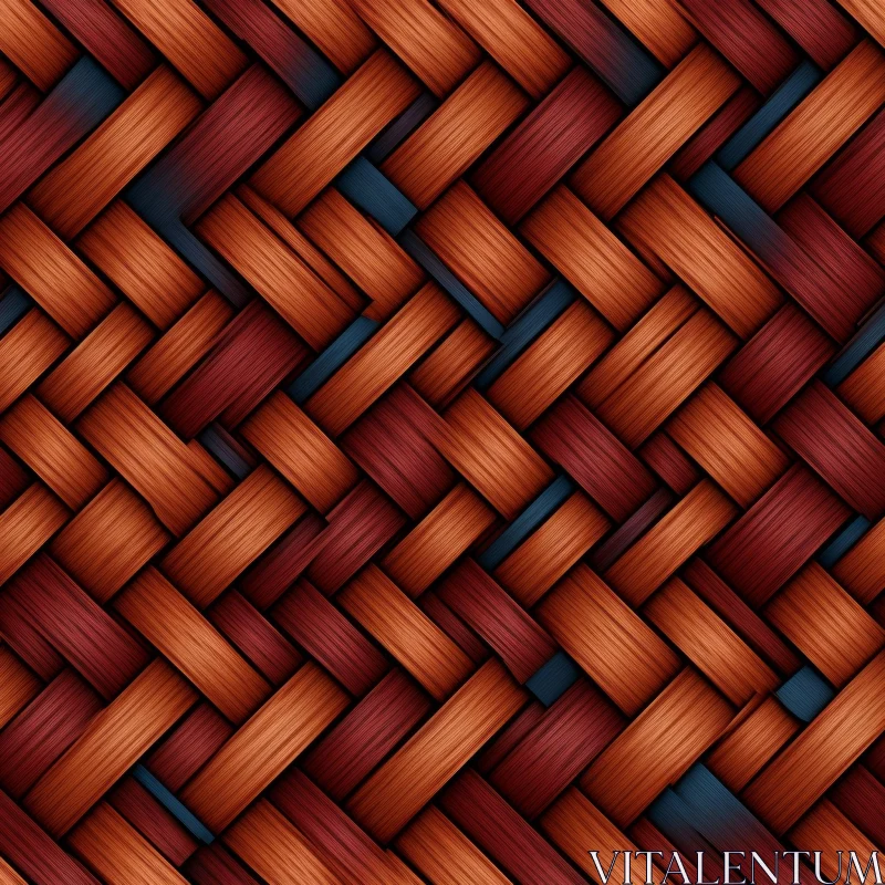 AI ART Realistic Wicker Basket Texture - Seamless Diagonal Pattern
