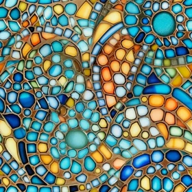Mosaic Tiles in Blue, Green, and More