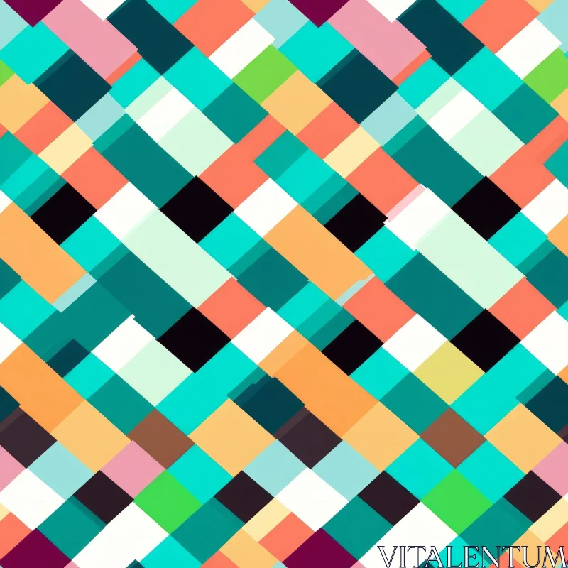 Colorful Geometric Retro Pattern for Backgrounds and Prints AI Image
