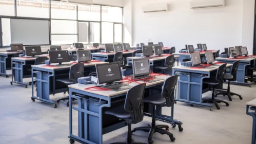 Modern Classroom with 25 Computers | Educational Technology
