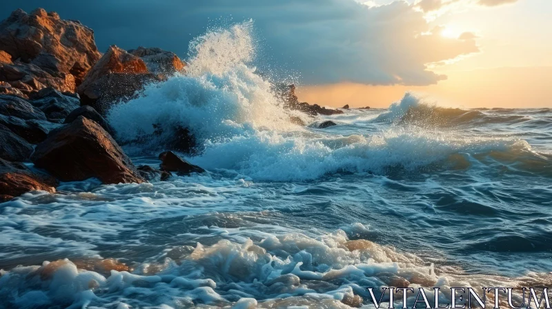 Powerful Seascape Photography - Capturing the Beauty of the Sea AI Image