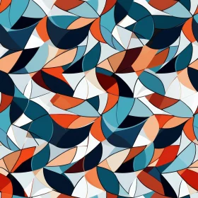 Blue and Orange Geometric Pattern for Home Decor