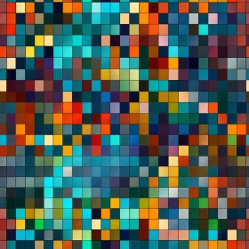 Colorful Geometric Chaos: Abstract Pixel Art
