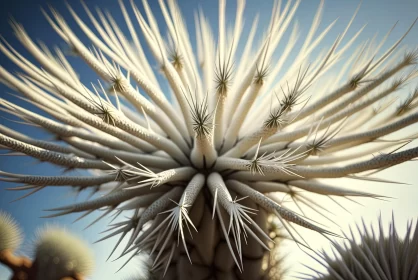 Delicate Spikes of a Desert Plant: A Photorealistic Masterpiece