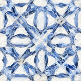 Blue and White Mosaic Tile Pattern - Symmetry and Balance
