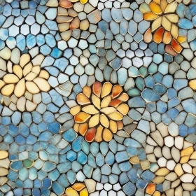 Colorful Glass and Ceramic Mosaic Artwork