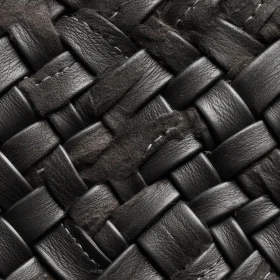 Luxurious Black Leather Basketweave Texture