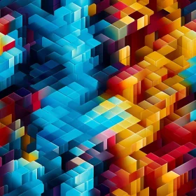 Colorful 3D Cube Pattern for Background & Texture Use