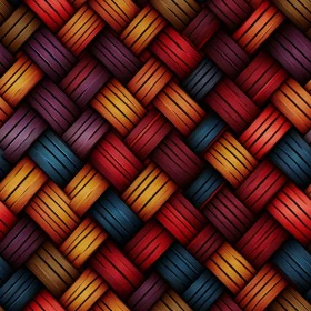 Colorful Basket-Weave Texture Pattern