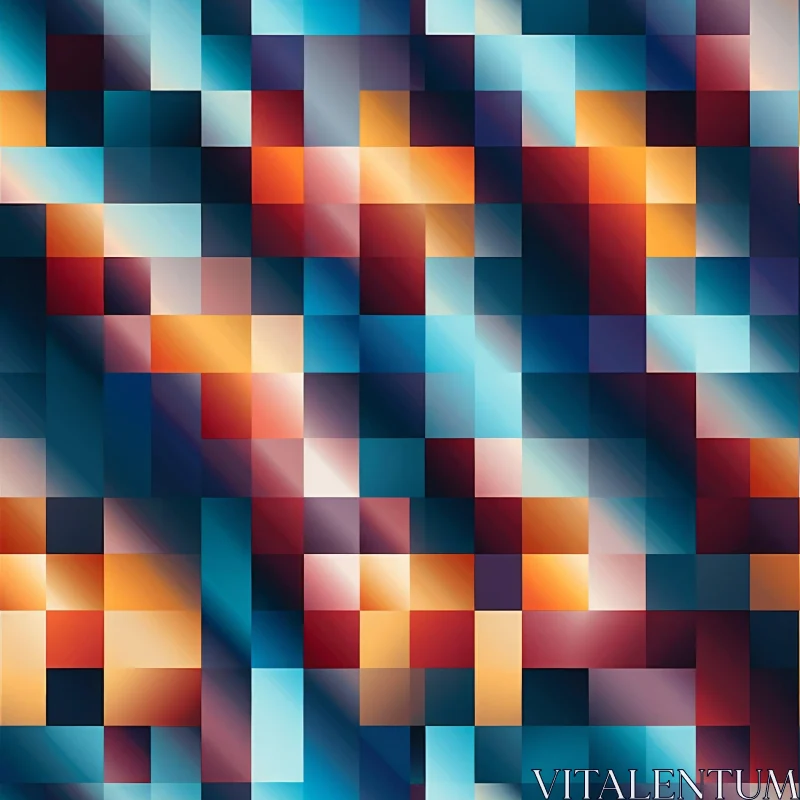 AI ART Gradient Pixel Pattern - Seamless Vector Illustration