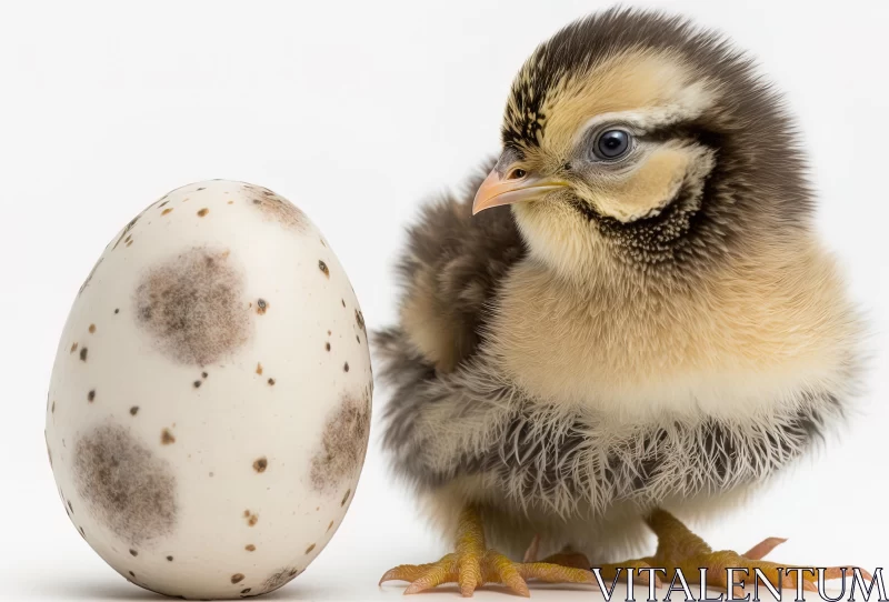 AI ART Captivating Image of Chick and Egg Cluster with Grit and Grain