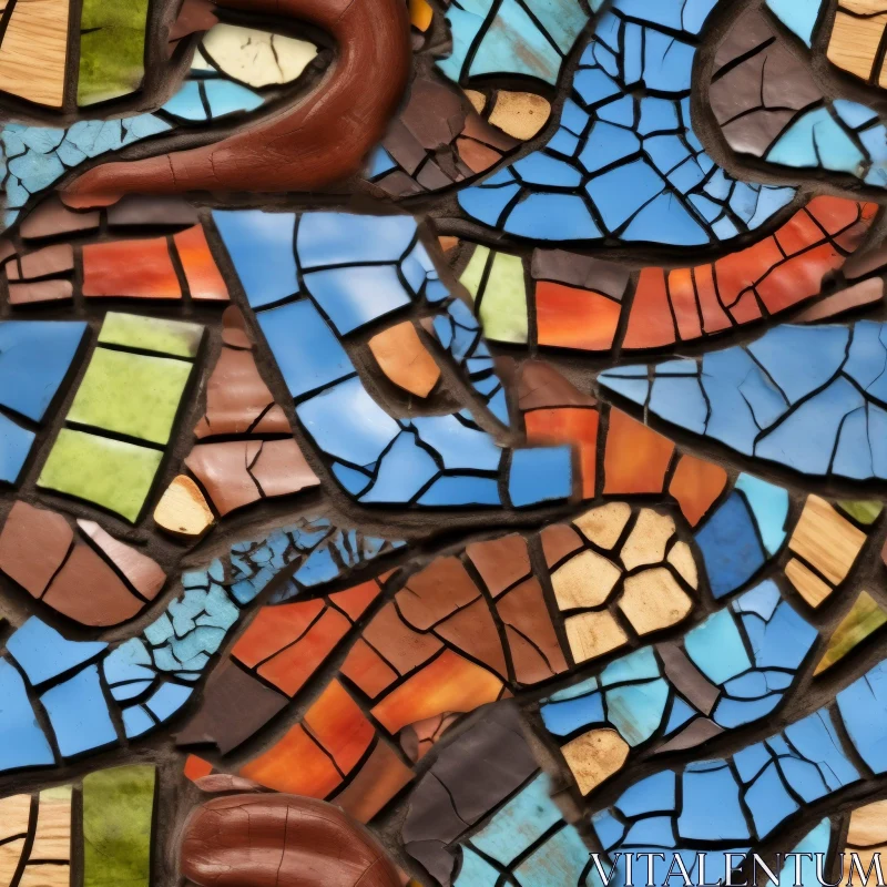 AI ART Colorful Tile Mosaic Pattern Background