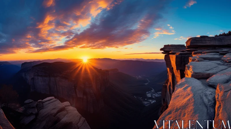 Sunrise at Crystal Canyon: Captivating Australian Landscapes AI Image