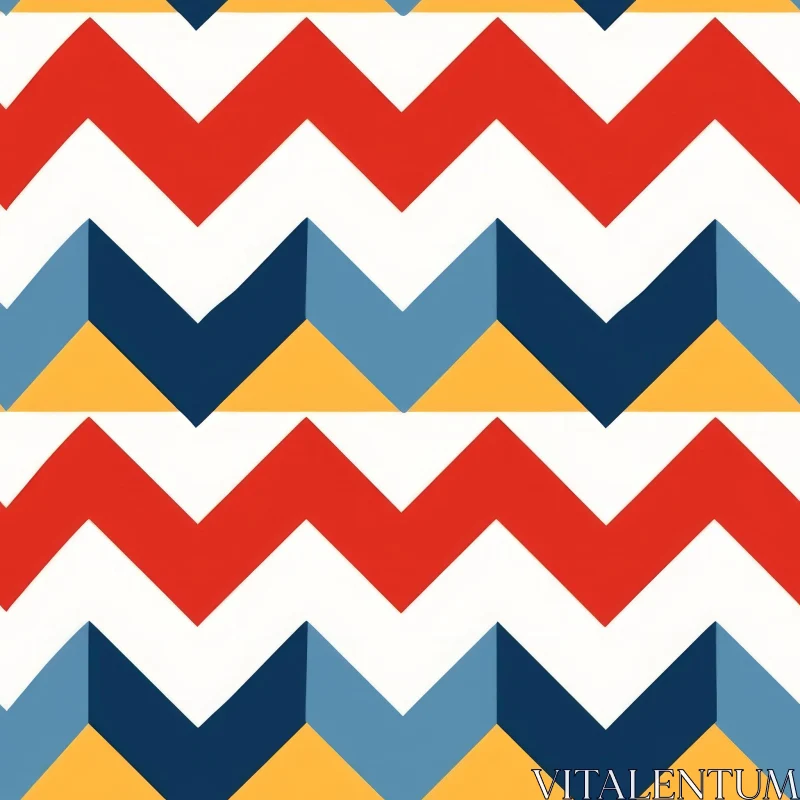 Colorful Chevron Geometric Pattern AI Image