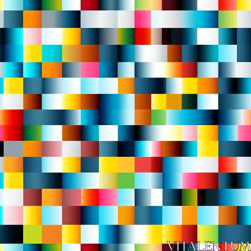 Colorful Pixel Pattern - Seamless Design AI Image