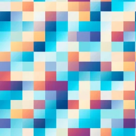 Pixelated Blue Orange Purple Pattern