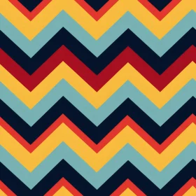 Retro 70s Zigzag Pattern | Colorful Seamless Design