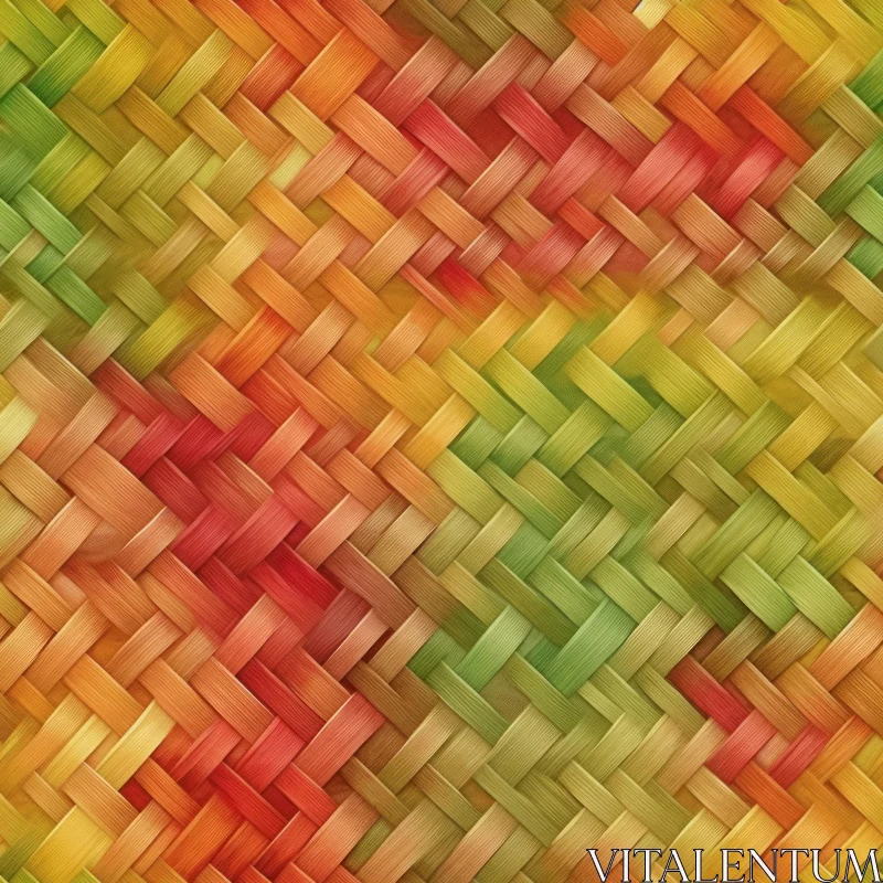 Colorful Woven Mat Pattern with Gradient AI Image