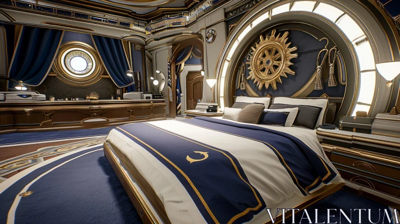 AI ART Luxurious Bedroom with Bar and Sitting Area | Opulent Interior Design