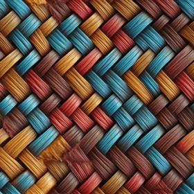 Warm Woven Basket Texture - Close-Up Image