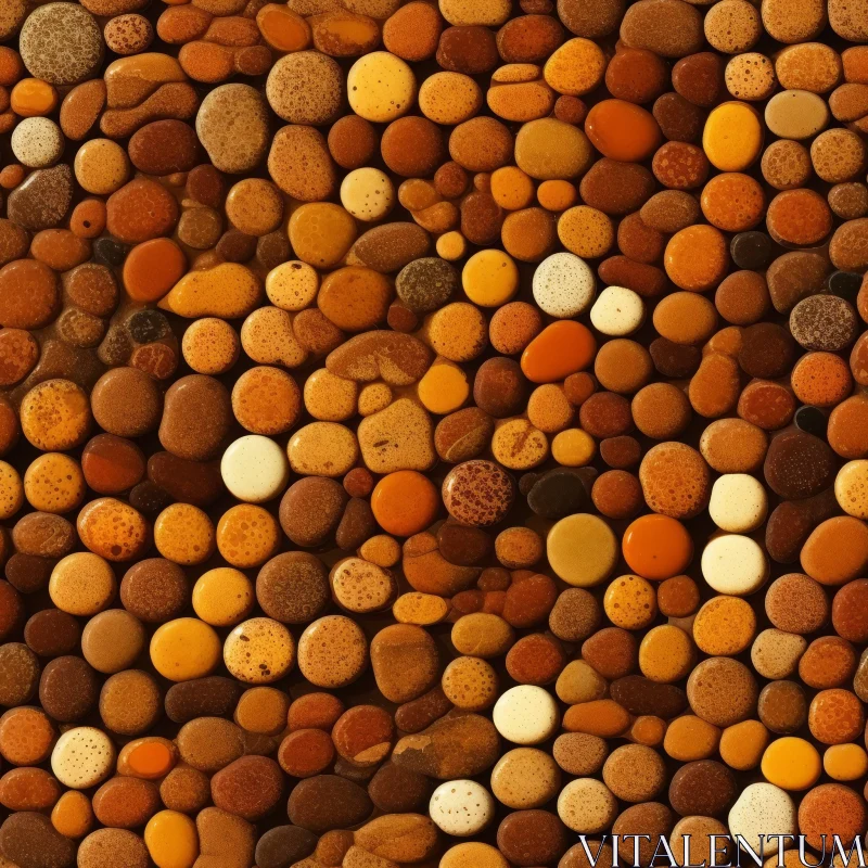 Brown & Orange Pebble Texture AI Image