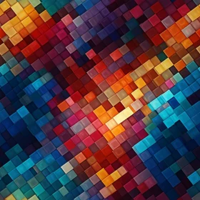 Colorful Pixel Art Mosaic Pattern
