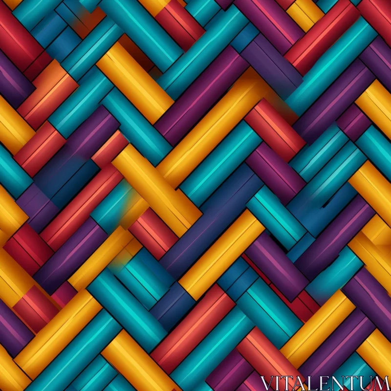 Glossy Multicolored Striped Pattern for Background AI Image