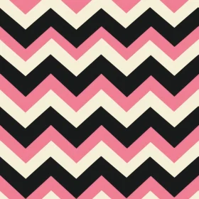 Pink and Black Chevron Pattern - Seamless Design Element