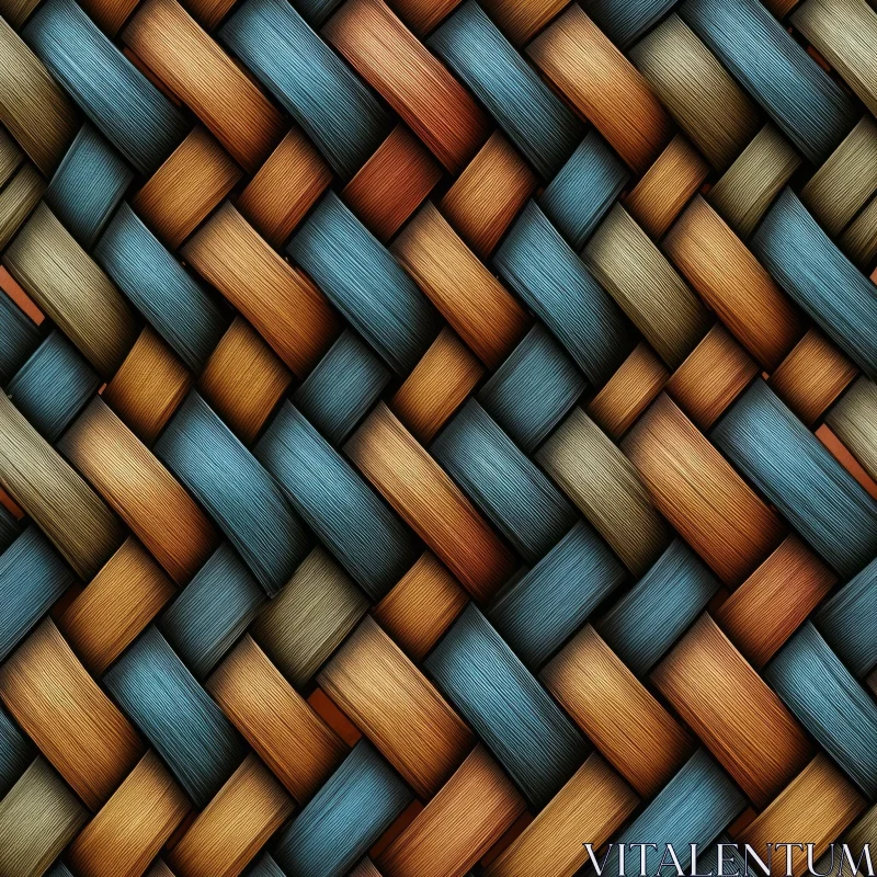 Woven Basket Texture - Rustic Design Background AI Image