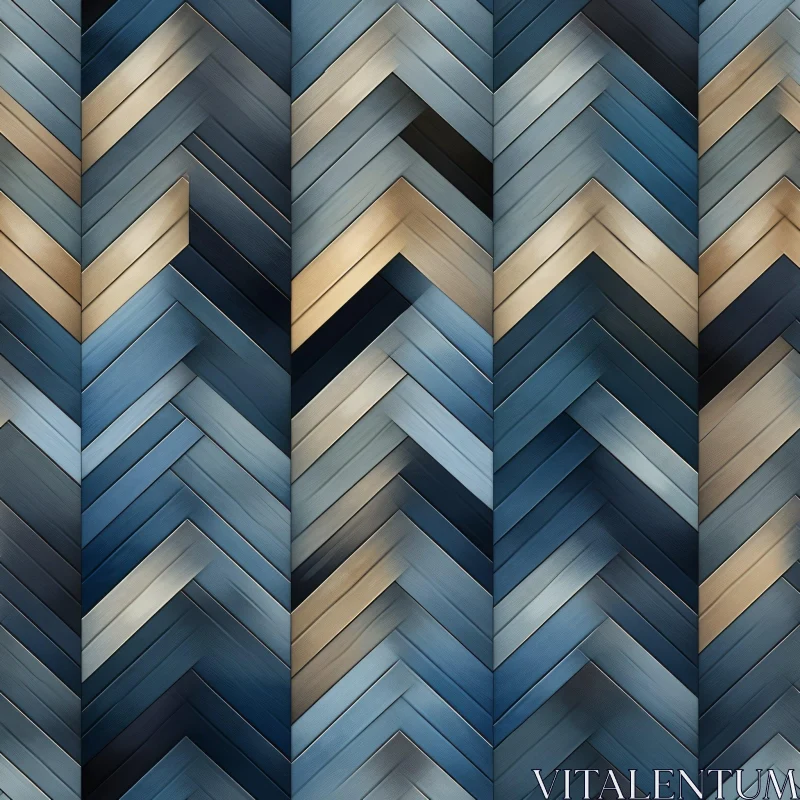 Blue Wood Herringbone Parquet Texture AI Image