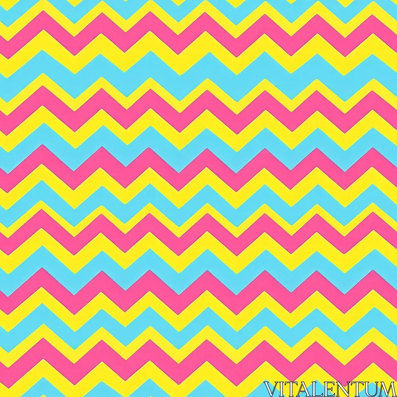 AI ART Colorful Chevron Geometric Pattern - Seamless Design