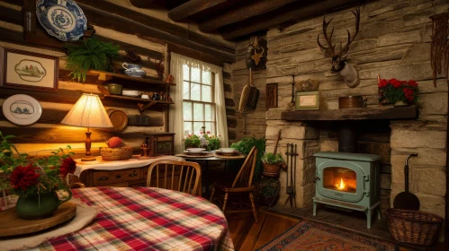 Cozy Rustic Living Room in a Log Cabin | Interior Design