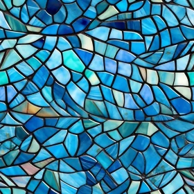 Blue Stained Glass Mosaic Texture for Architectural Projects